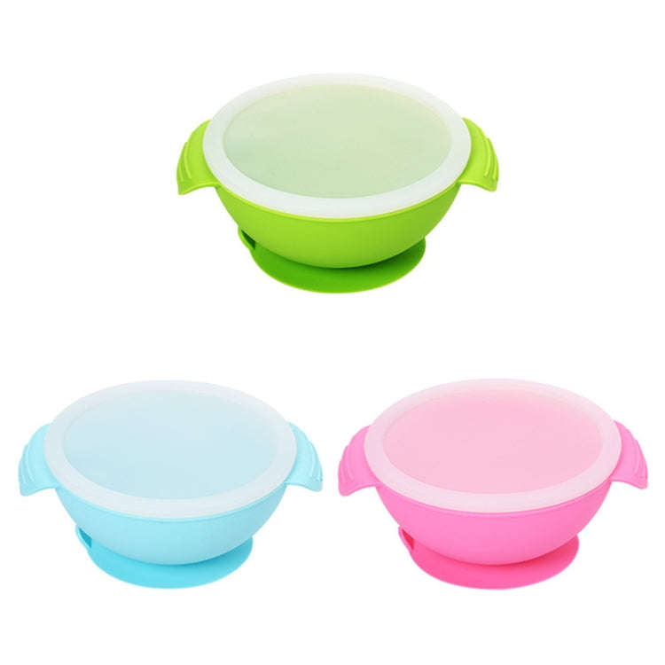 Food Grade Silicone Anti-fall Anti-slip Baby Food Supplement Bowl Suction Cup Bowl(Nude Pink)