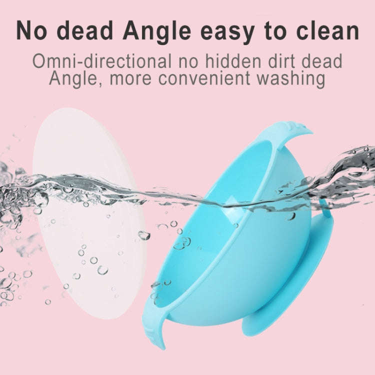 Food Grade Silicone Anti-fall Anti-slip Baby Food Supplement Bowl Suction Cup Bowl(Nude Pink)