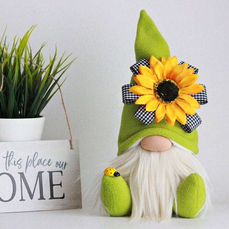 Sunflower Faceless Doll Ornaments Green