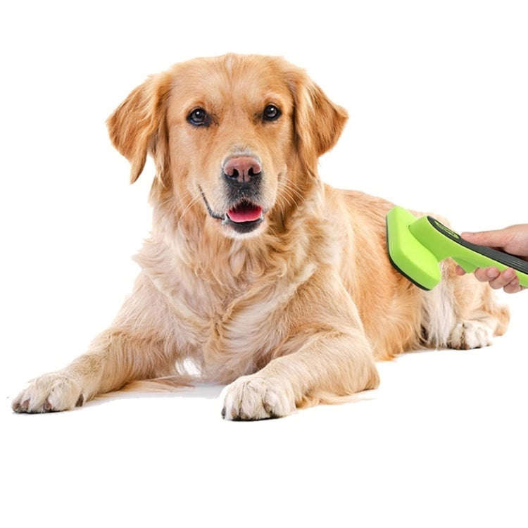 Pet Hair Removal Comb Automatic Hair Removal Brush Dog Hair Grooming Comb Cleaning Supplies
