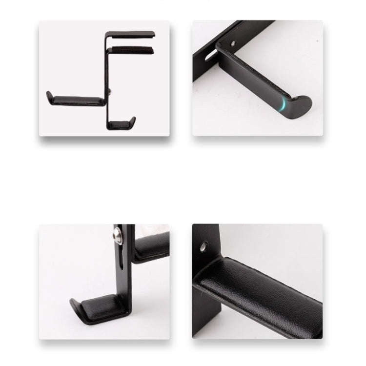Headphones Racks Desktop Hooks Bookshelves Headset Racks(Upgrade B Black)