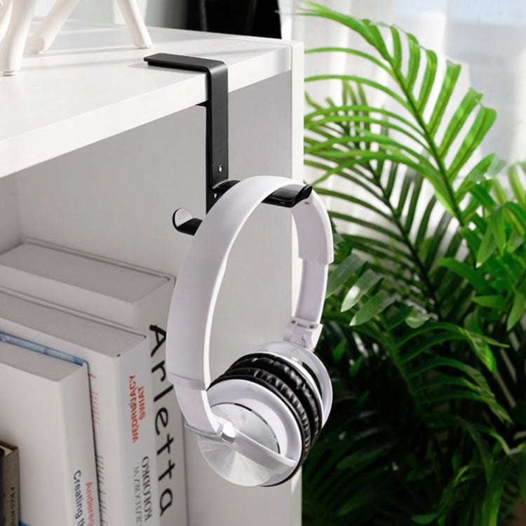 Headphones Racks Desktop Hooks Bookshelves Headset Racks(Upgrade B Black)