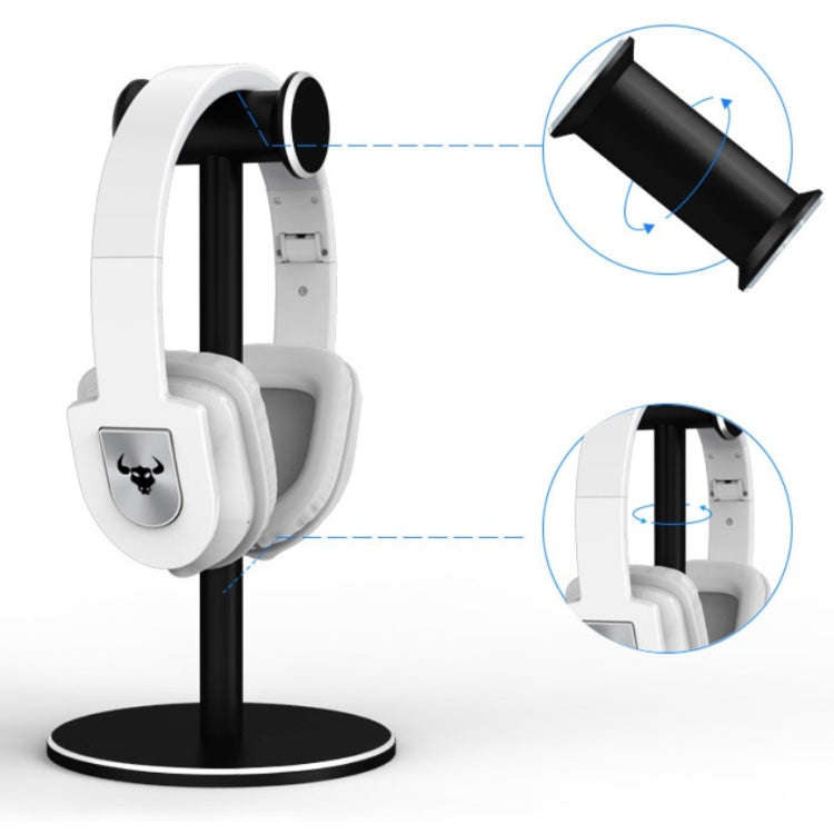 Head-mounted Metal Earphone Holder Internet Cafe Desktop Display Stand(Silver Gray)