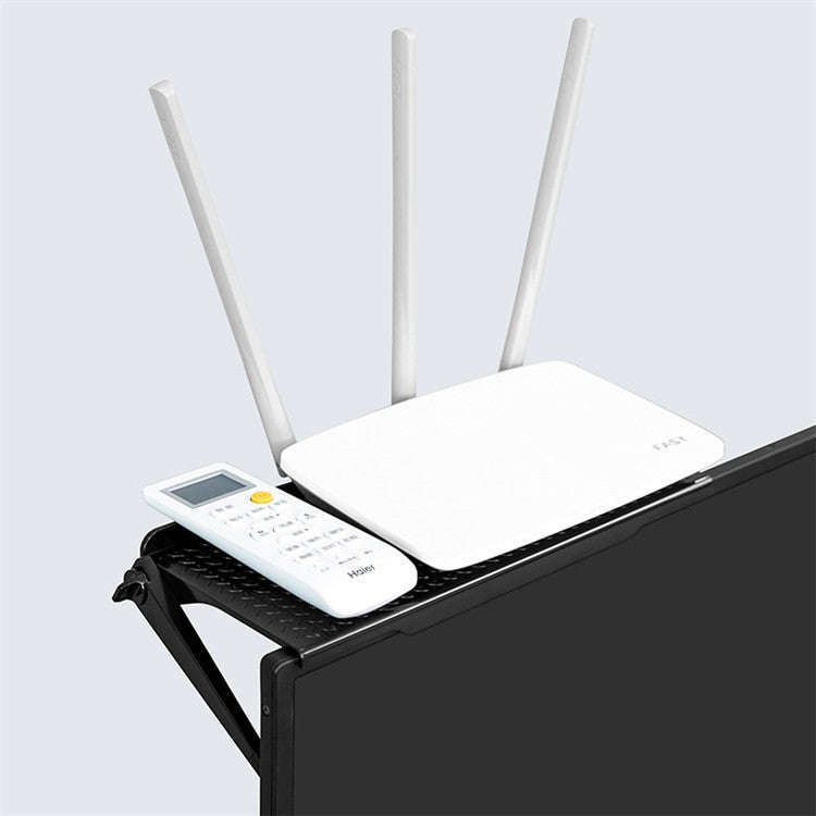 Creative Multi-functional Storage Rack Computer Monitor Holder, Size:L(White)
