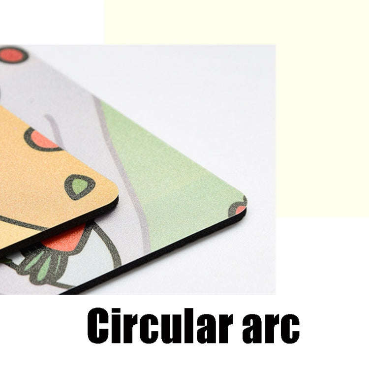 5 PCS Creative Cute Cartoon Rabbit Girl Mouse Pad Laptop Student Mouse Pad(Hide and seek)