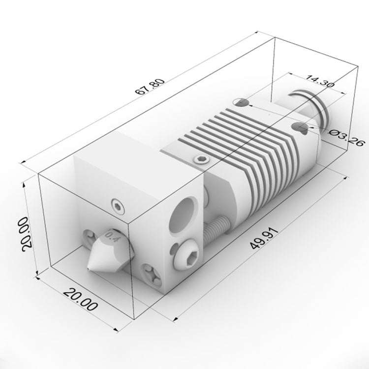 Anet ET4 Hot-end Extrusion Head Adaptor with Heating Rod Thermistor 3D Printer Extrusion Head Kit...