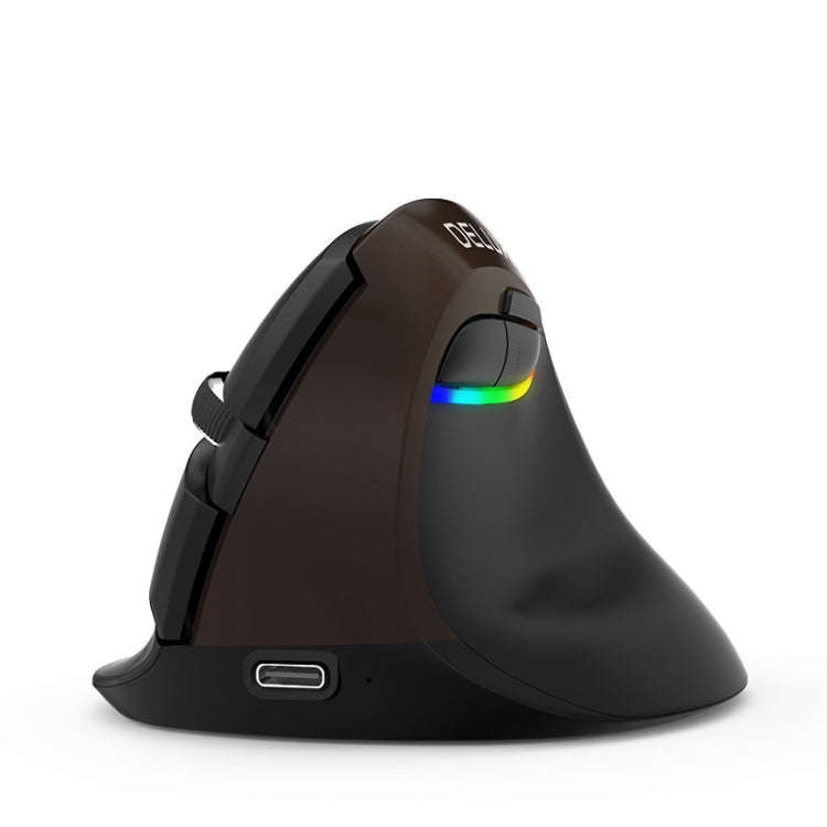 DELUX M618Mini Colorful Wireless Luminous Vertical Mouse Bluetooth Rechargeable Vertical Mouse(El...
