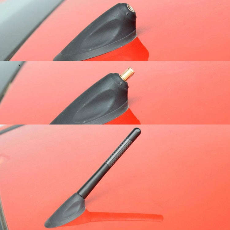 5 PCS Aluminum Alloy Carbon Brazing Antenna Car Decoration Beautiful Antenna Car Roof Antenna Mod...