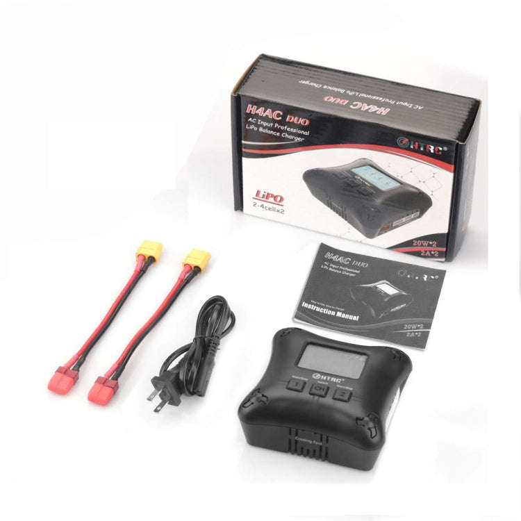 HTRC H4AC DUO Model Airplane Lithium Battery Charger Electric Toy Charger with AC, EU Plug