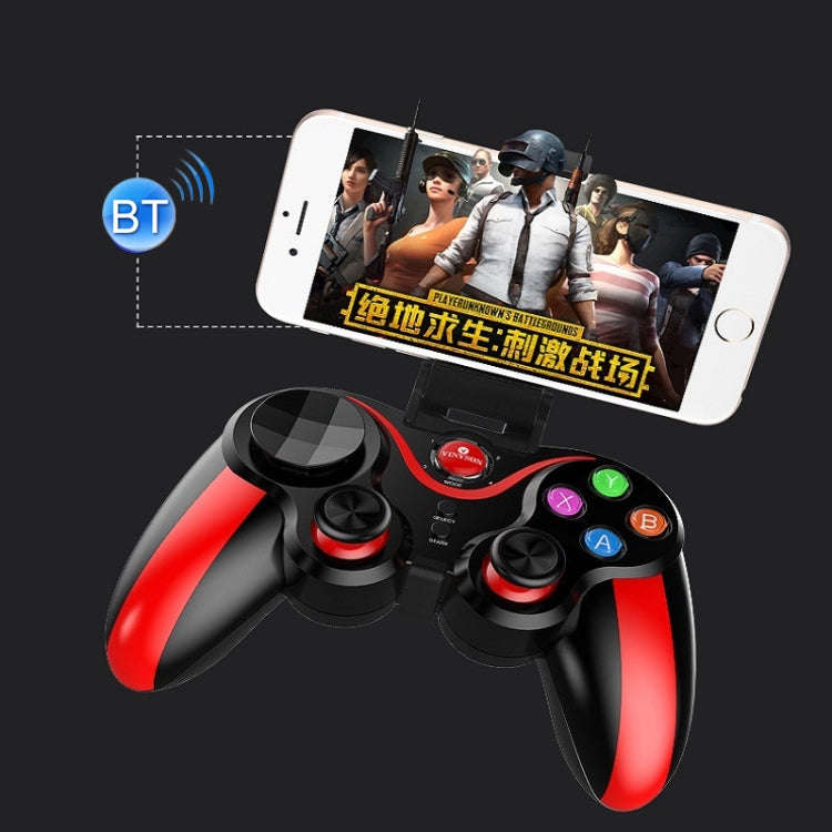 IOS Android Game Handle Bluetooth Direct Connection Handle PC TV Game Handle(013 Red)