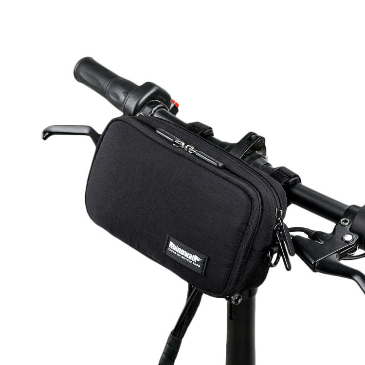 Rhinowalk X2011 Bike Front Bag Bicycle Storage Handlebar Bag Travel Commuting Hanging Bag(Black)