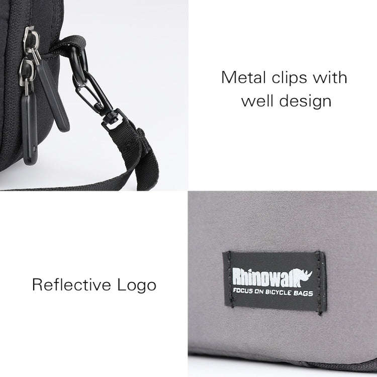 Rhinowalk X2011 Bike Front Bag Bicycle Storage Handlebar Bag Travel Commuting Hanging Bag(Black)