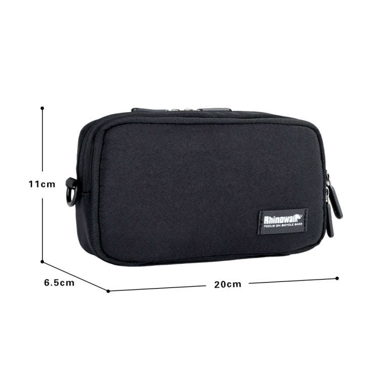 Rhinowalk X2011 Bike Front Bag Bicycle Storage Handlebar Bag Travel Commuting Hanging Bag(Black)