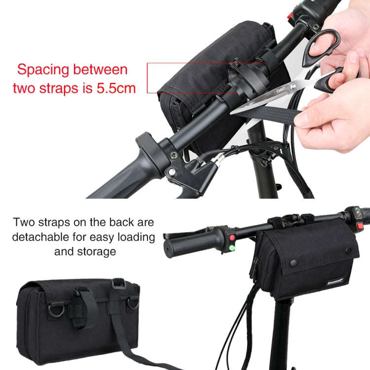 Rhinowalk X2012 Riding Multifunctional Vehicle Front Bag Bike Handlebar Bag Hand Storage Bag(Black)