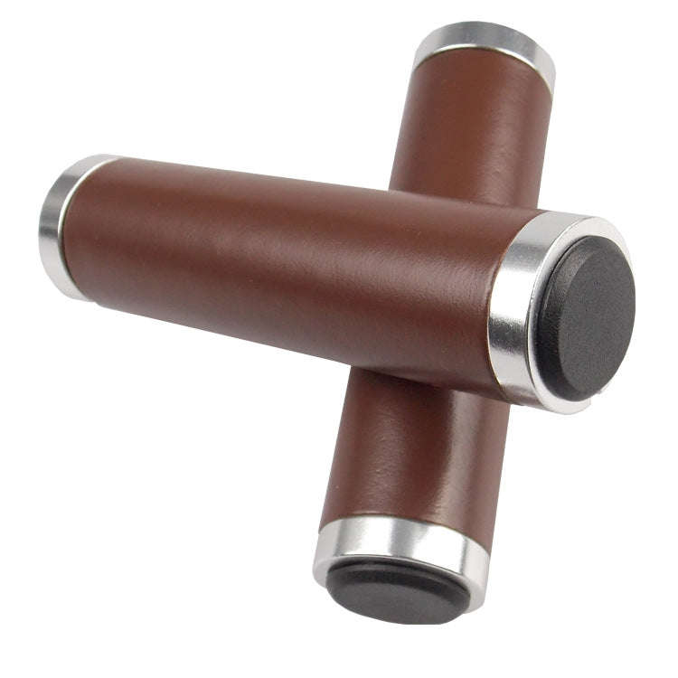 Retro Bicycle Leather Grip Cover Mountain Bike Comfortable Cowhide Grip Cover, Colour: HG005 Ordi...