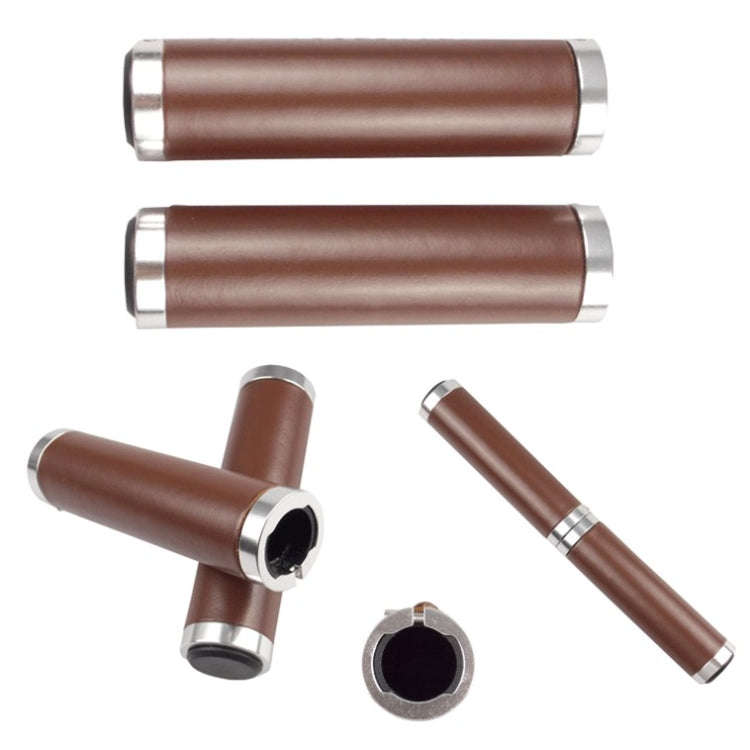 Retro Bicycle Leather Grip Cover Mountain Bike Comfortable Cowhide Grip Cover, Colour: HG005 Ordi...