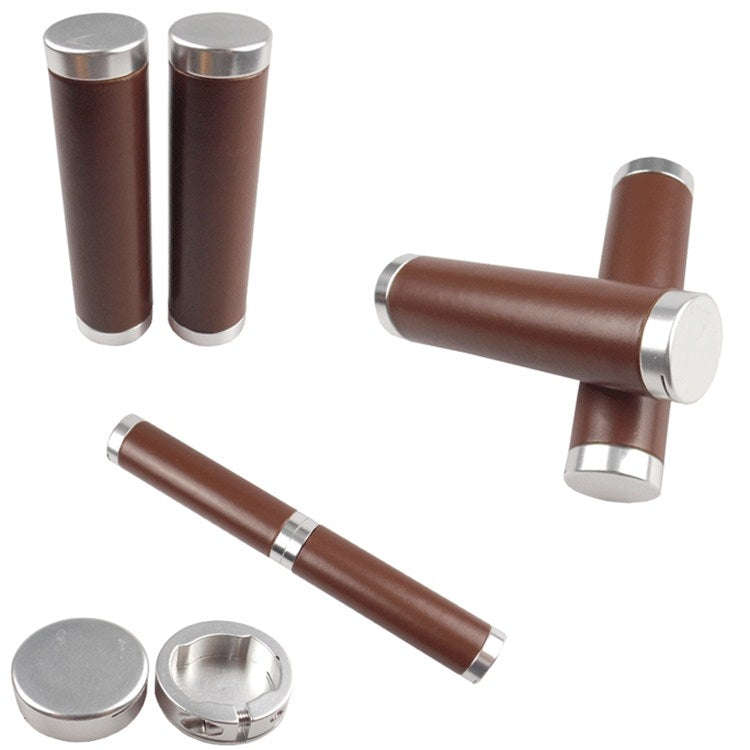 Retro Bicycle Leather Grip Cover Mountain Bike Comfortable Cowhide Grip Cover, Colour: HG005B Exq...
