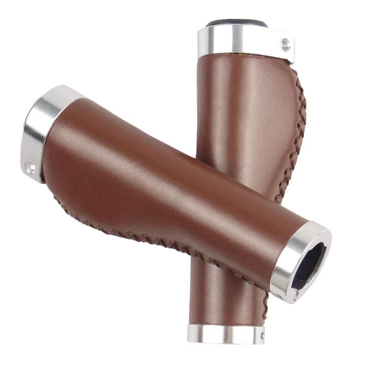 Retro Bicycle Leather Grip Cover Mountain Bike Comfortable Cowhide Grip Cover, Colour: HG006 Comf...