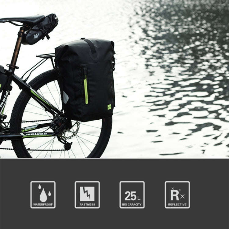 Rhinowalk Bicycle Backpack Full Waterproof Shelf Bag 25L Unilateral Frame Bag Long-distance Trave...