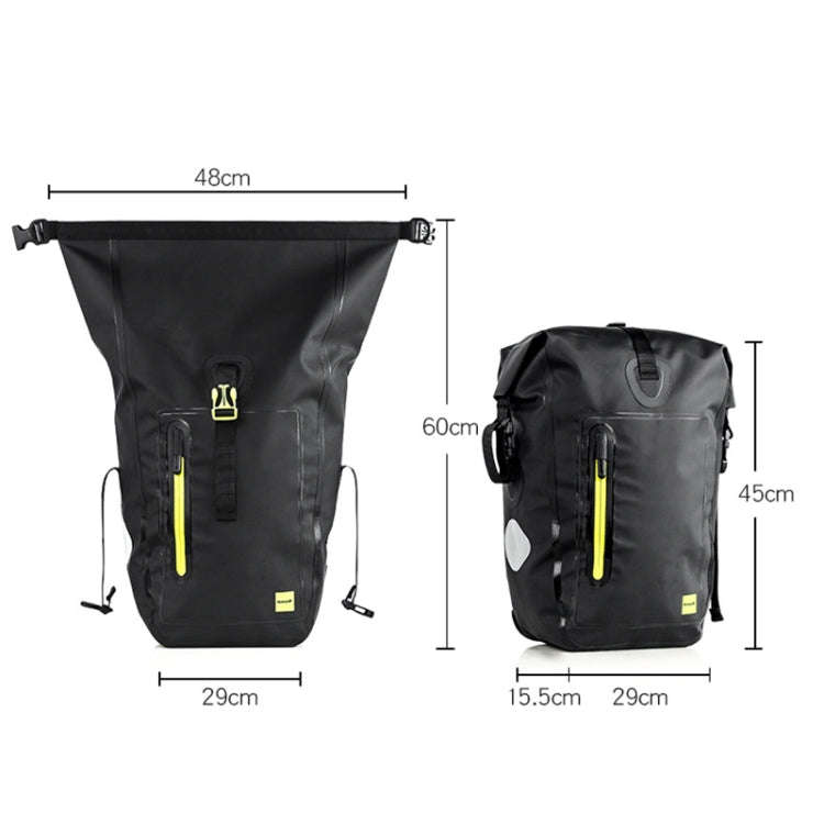 Rhinowalk Bicycle Backpack Full Waterproof Shelf Bag 25L Unilateral Frame Bag Long-distance Trave...