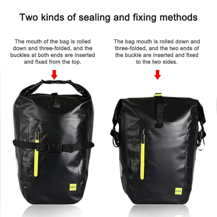 Rhinowalk Bicycle Backpack Full Waterproof Shelf Bag 25L Unilateral Frame Bag Long-distance Trave...