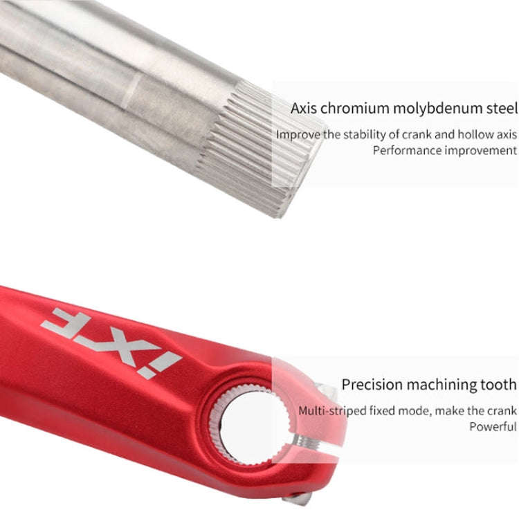 JIANKUN IXF Mountain Bike Hollow Crank Modified, Style:Left and Right Crank(Blue)