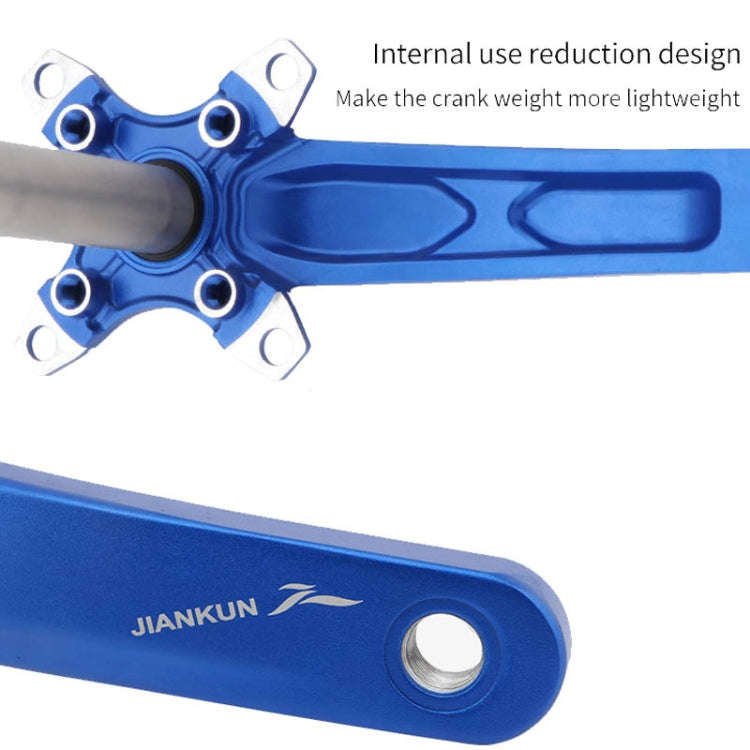 JIANKUN IXF Mountain Bike Hollow Crank Modified, Style:Left and Right Crank(Blue)