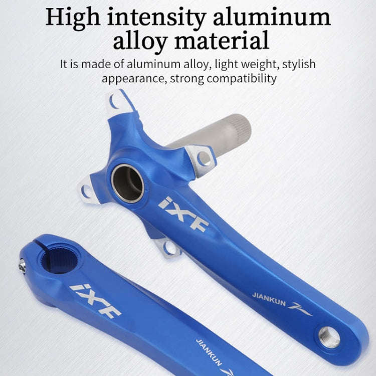 JIANKUN IXF Mountain Bike Hollow Crank Modified, Style:Left and Right Crank(Blue)