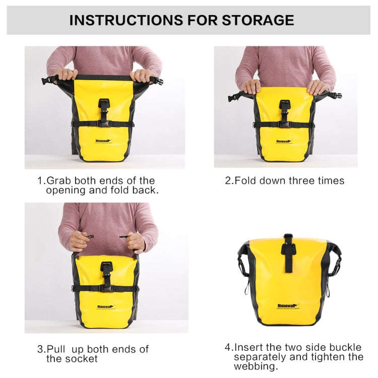 Rhinowalk Bicycle Fully Waterproof Shelf Backpack Medium and Long-distance Cycling Equipment Bag(...
