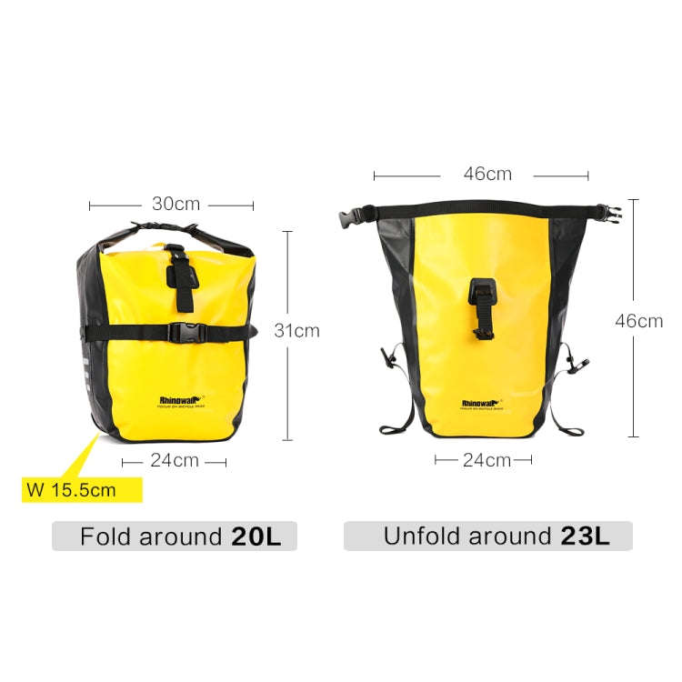 Rhinowalk Bicycle Fully Waterproof Shelf Backpack Medium and Long-distance Cycling Equipment Bag(...