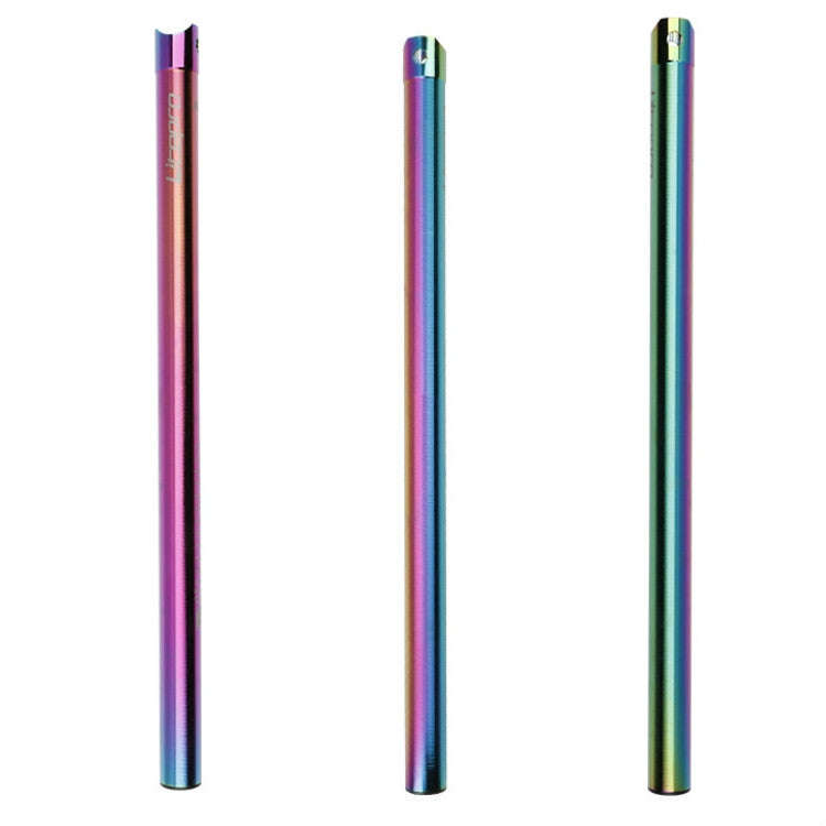 Litepro 412 Folding Bicycle Seatpost 33.9mm LP Plum Blossom Seat Tube, Colour: Titanium