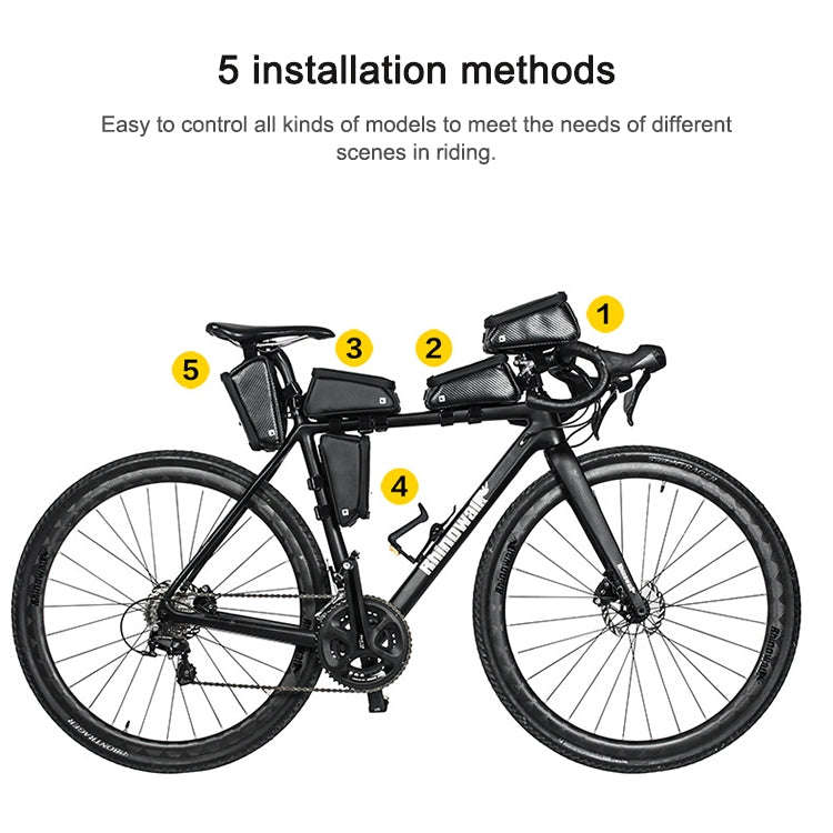 Rhinowalk Bicycle Front Tube Bag Waterproof Mobile Phone Touch Screen Multi-function Bicycle Hand...