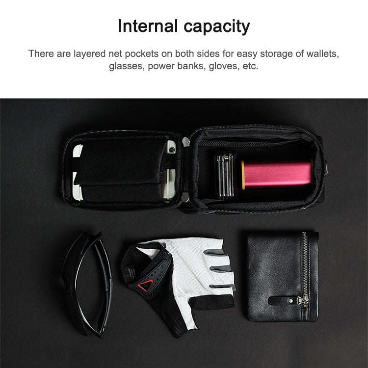 Rhinowalk Bicycle Front Tube Bag Waterproof Mobile Phone Touch Screen Multi-function Bicycle Hand...
