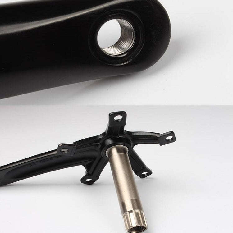 Litepro Folding Bicycle LP Hollow One-piece Crank Tooth Disc Bottom Axle Modified SP8, Style:Left...
