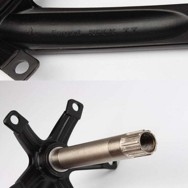 Litepro Folding Bicycle LP Hollow One-piece Crank Tooth Disc Bottom Axle Modified SP8, Style:Left...