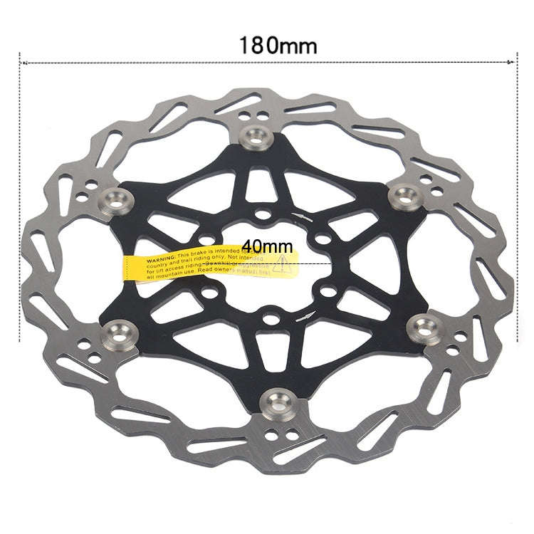 SNAIL FD-01 Mountain Bike Floating Disc Bicycle Brake Pad Six Nail Brake Disc, Size:180mm, Color:...