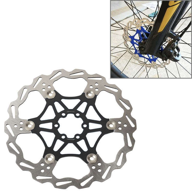 SNAIL FD-01 Mountain Bike Floating Disc Bicycle Brake Pad Six Nail Brake Disc, Size:203mm, Color:...