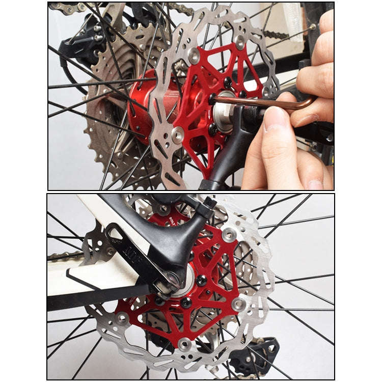 SNAIL FD-01 Mountain Bike Floating Disc Bicycle Brake Pad Six Nail Brake Disc, Size:203mm, Color:Red