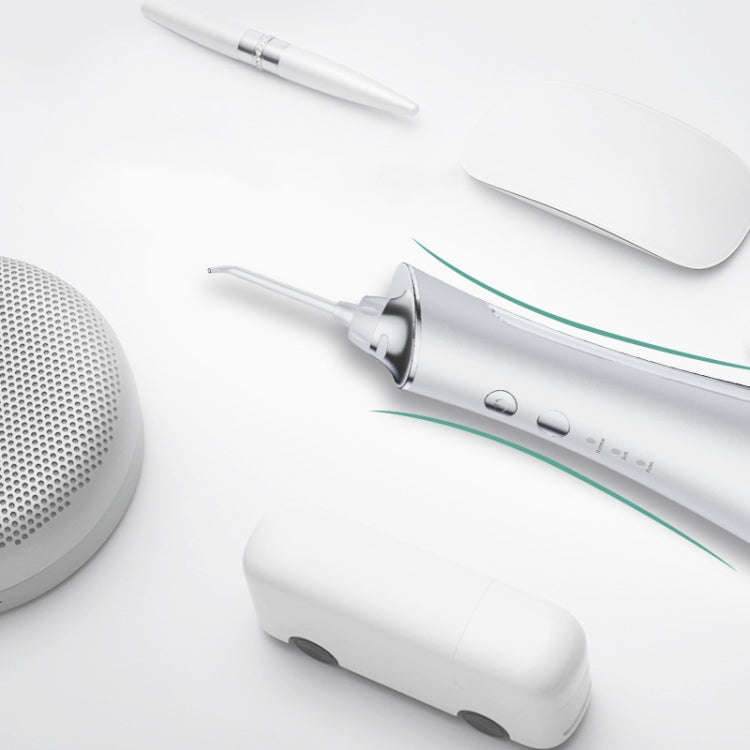Electric Tooth Punch Dental Scaler Water Floss Household Portable Oral Cleaning Machine(White)