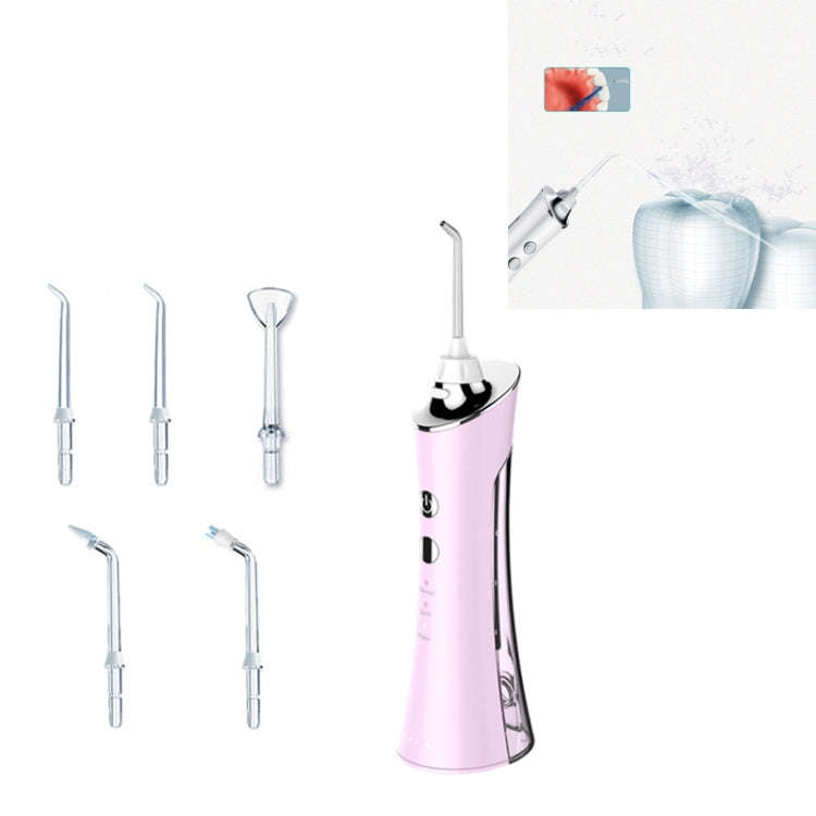 Electric Tooth Punch Dental Scaler Water Floss Household Portable Oral Cleaning Machine(Pink)