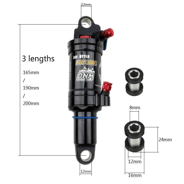 DNM  AOY36RC Mountain Bike Shock Absorber Soft Tail Bike Rear Shock Absorber, Size:200x55mm(With ...