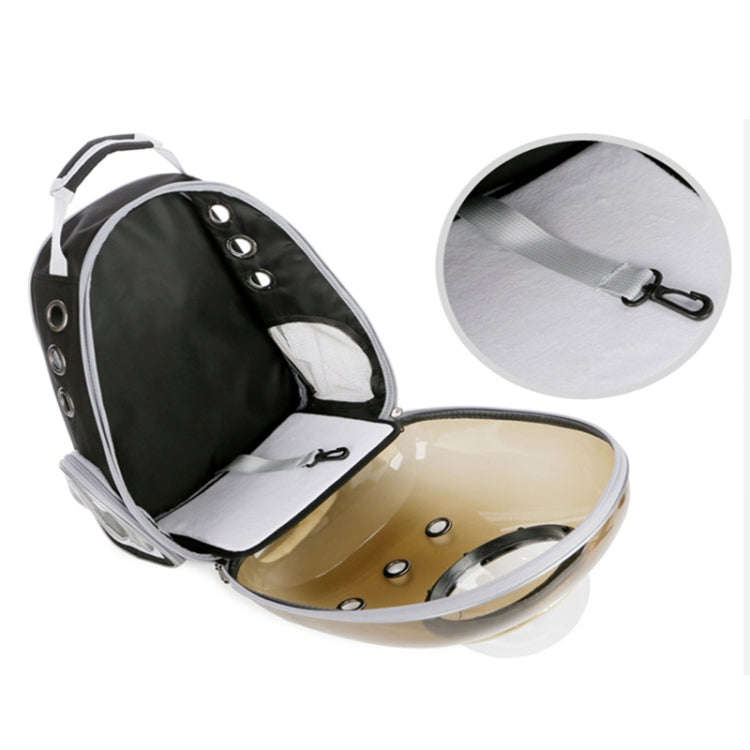 Space Capsule Pet Bag Panoramic Transparent Cat Go Out Portable Breathable Backpack with Cover(Pink)