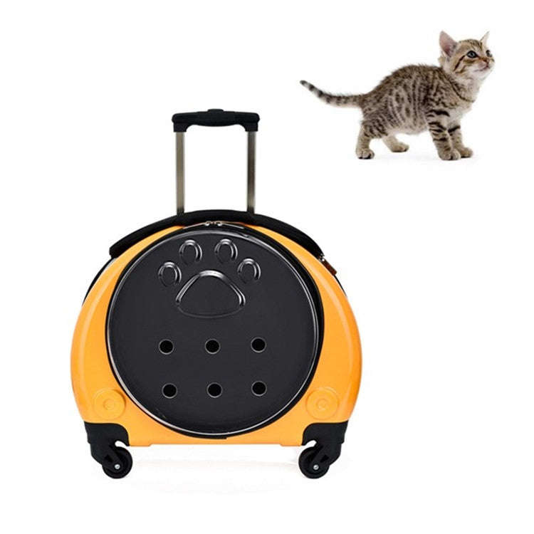 Pet Trolley Case Got Out Portable Pet Bag(Yellow)