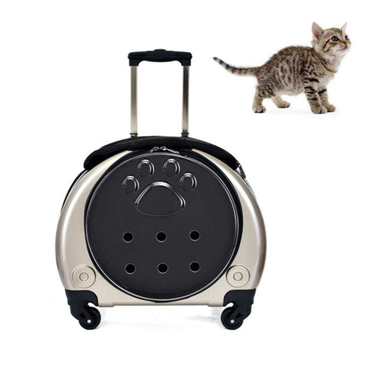 Pet Trolley Case Got Out Portable Pet Bag(Golden)