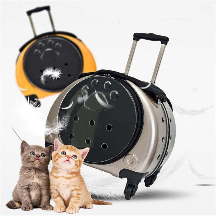 Pet Trolley Case Got Out Portable Pet Bag(Golden)