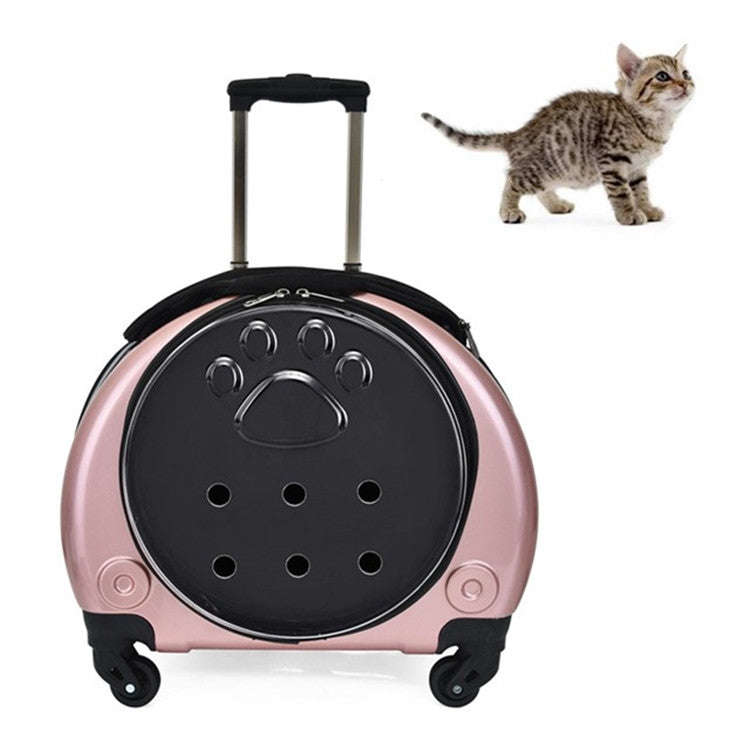 Pet Trolley Case Got Out Portable Pet Bag(Rose Gold)