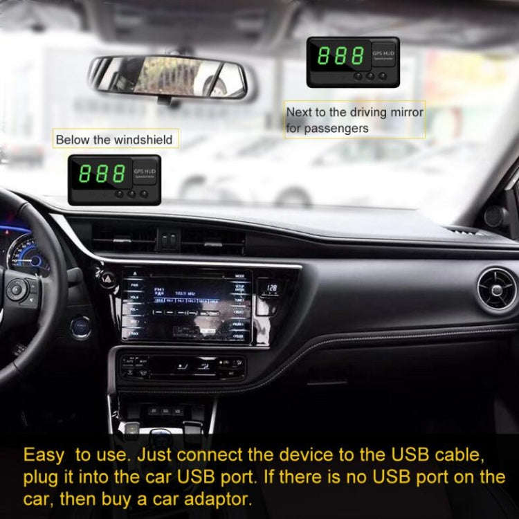 Kingneed C60 3inch Car HUD Head-up Display Car Speed Meter Universal Projection GPS Satellite Spe...