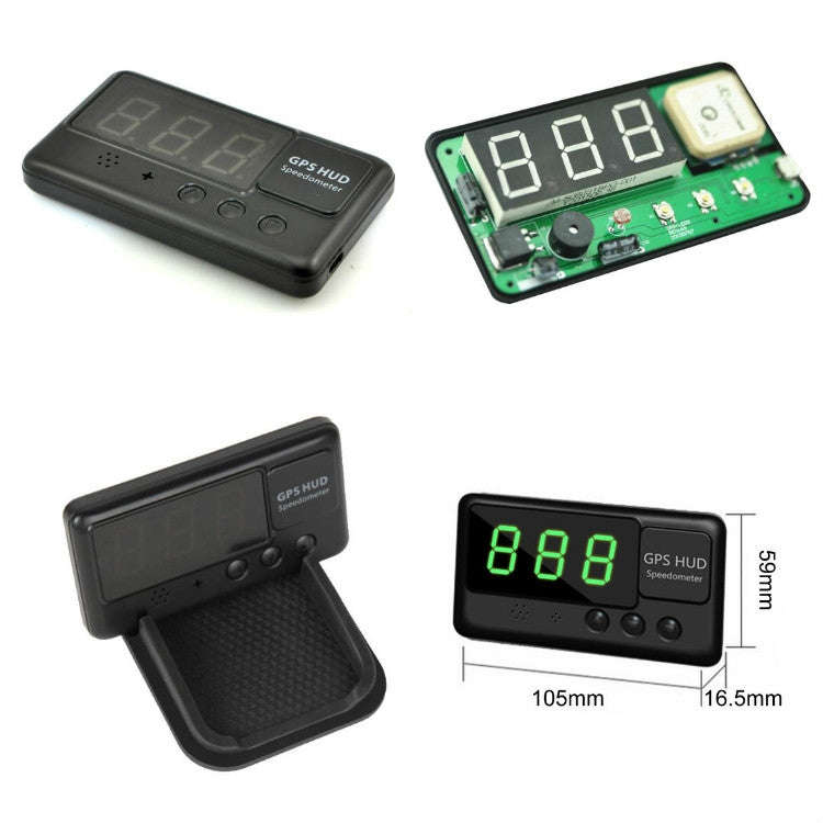Kingneed C60 3inch Car HUD Head-up Display Car Speed Meter Universal Projection GPS Satellite Spe...