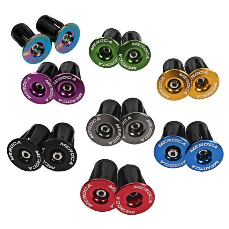 1pair MEROCA Mountain Bike Expansion Lock Bar Plug Road Bike Bicycle Bar Plug End Cover, Color: Red
