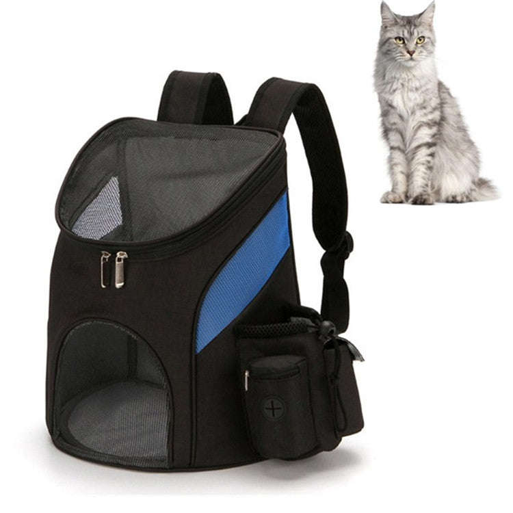 Go Out Portable Foldable Pet Cat and Dog Carry Backpack, Size:S (Black Blue)